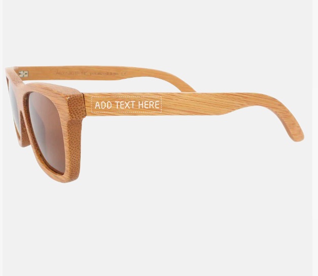 Awerise Personalized Wooden Sunglasses | Custom Engraved Two-Tone Lens Unisex Shades With Bamboo Box